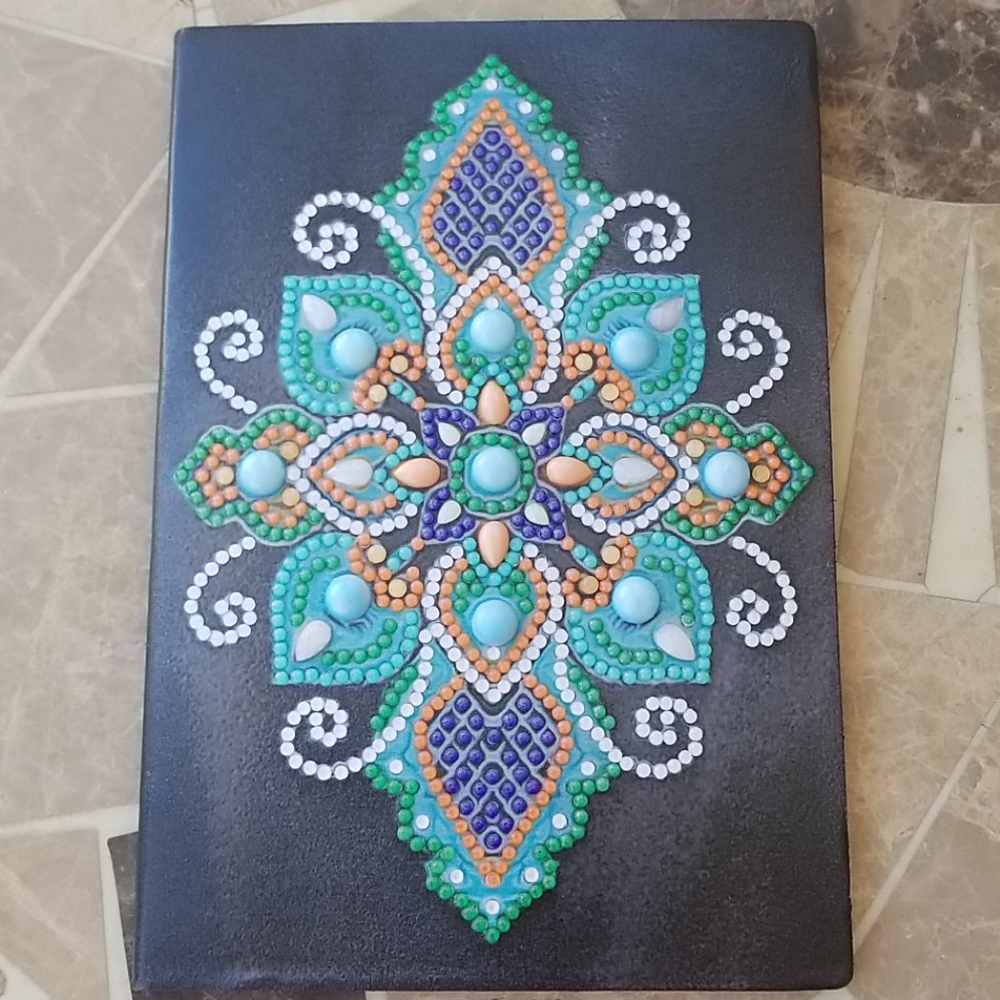Jeweled Cross Soft Leather notebook/journal NWOT